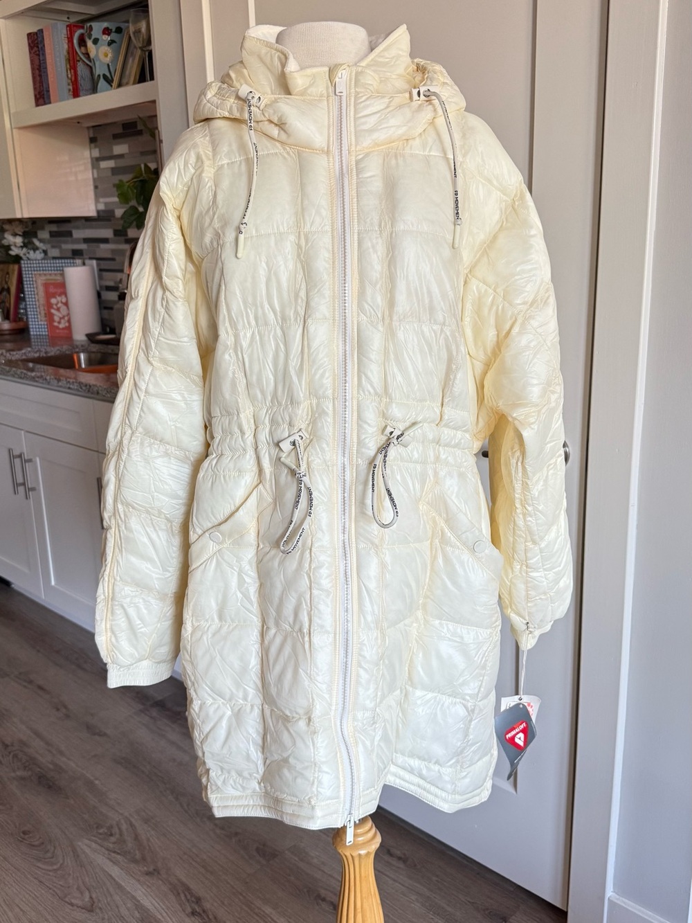 NWT Free People Light Cream Packable Hooded Puffer Coat